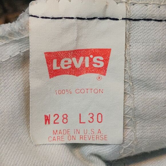 Vintage 80s Levi’s 505 Denim Jeans Mens 27x29 Orange Tab USA Made Dark Wash Rare - Picture 7 of 15